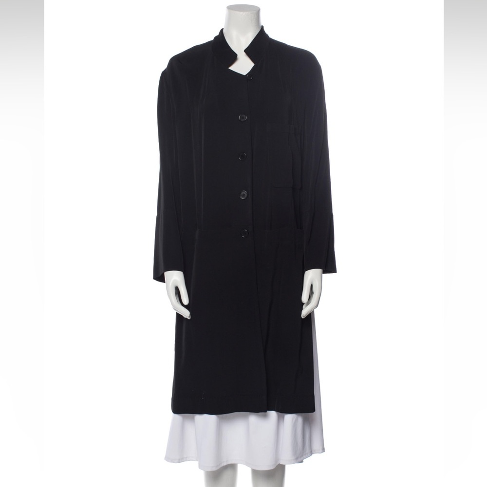 URBAN ZEN Black pointed color Jersey long coat duster XS
